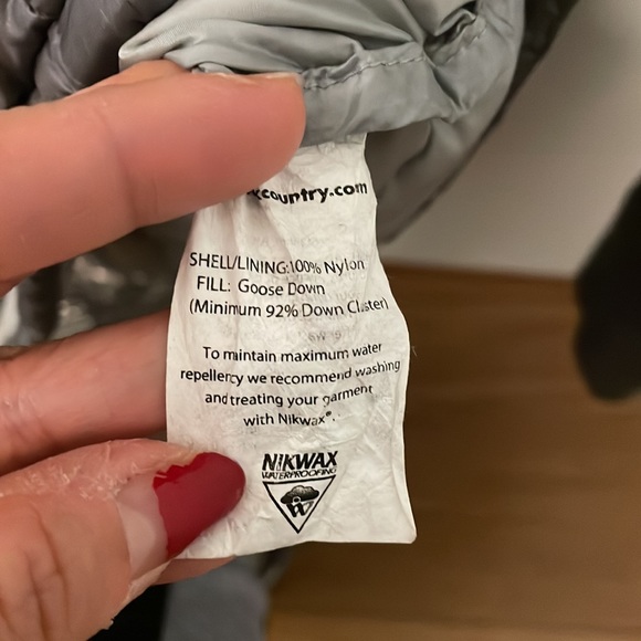 Backcountry grey 850 fill down jacket, size S - Picture 3 of 8